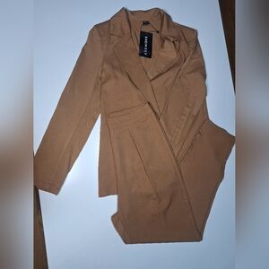 SHEIN Tan Blazer Dress
